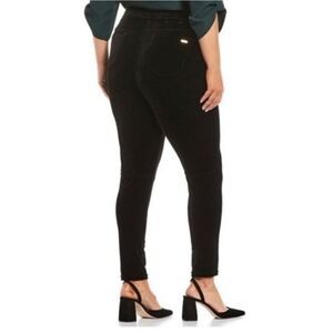 Calvin Klein Velvet Leggings Moto Black Velour